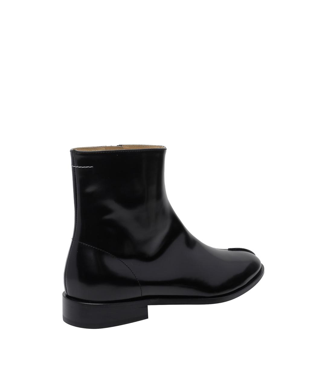 MM6 MAISON MARGIELA Черные кожаные высокие ботинки, фото 3
