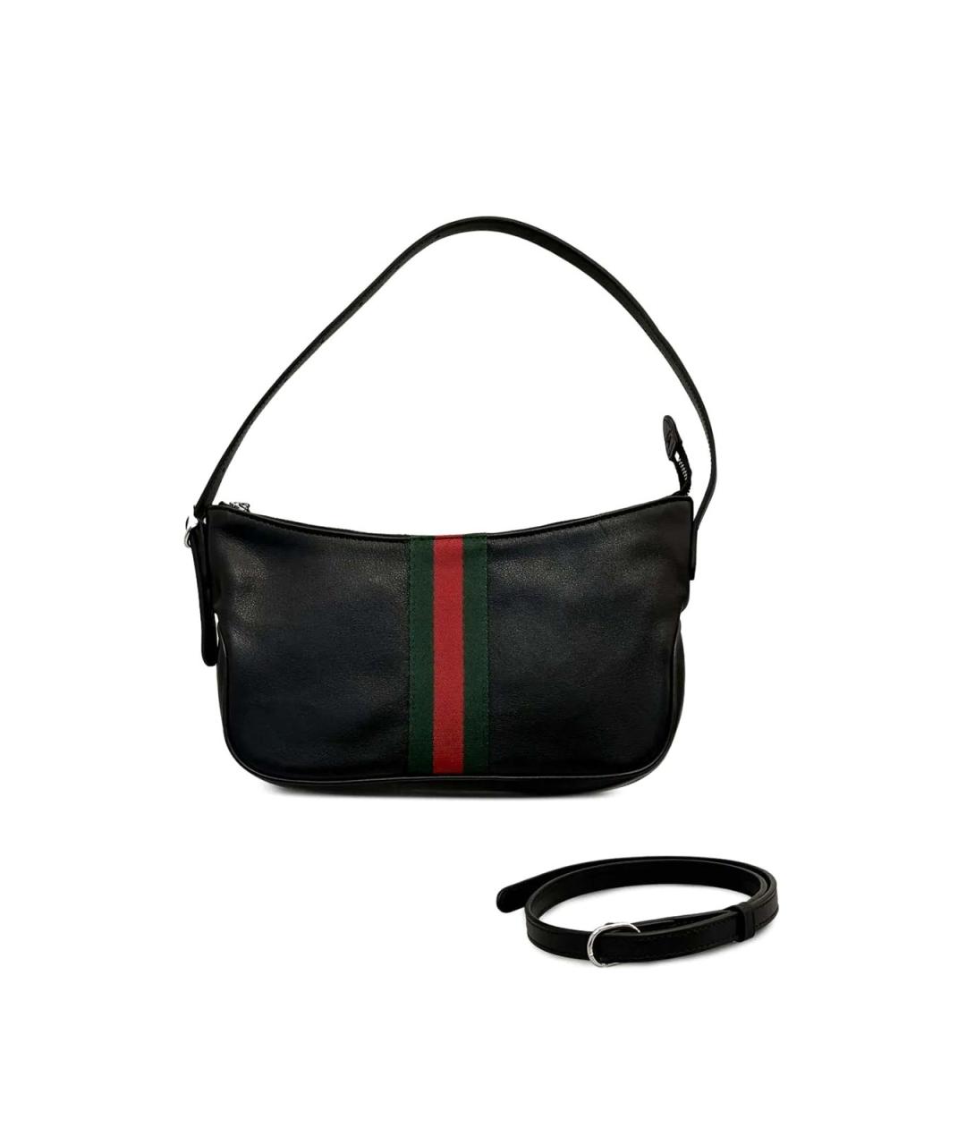 GUCCI Черная кожаная сумка на плечо, фото 2