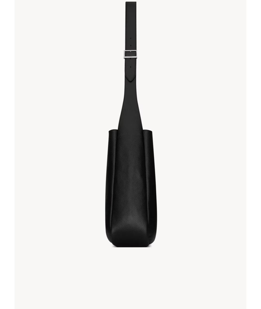 SAINT LAURENT Черная кожаная сумка на плечо, фото 3