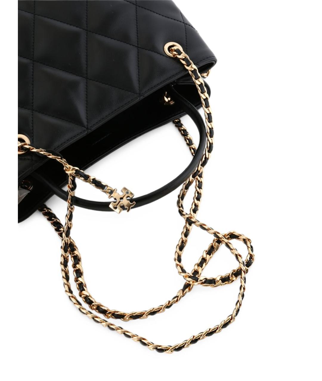 TORY BURCH Черная кожаная сумка через плечо, фото 2