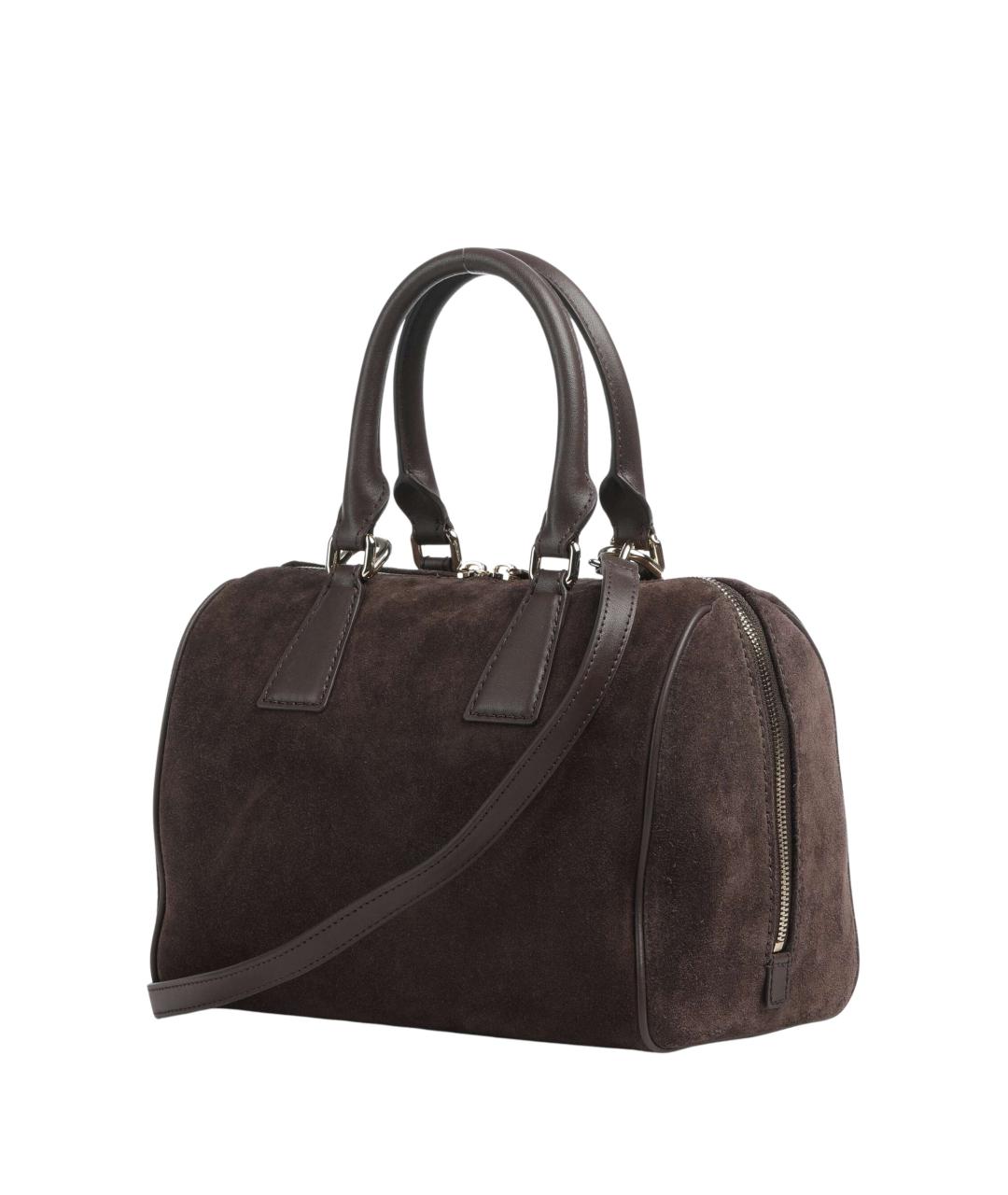 FURLA Коричневая замшевая сумка с короткими ручками, фото 2