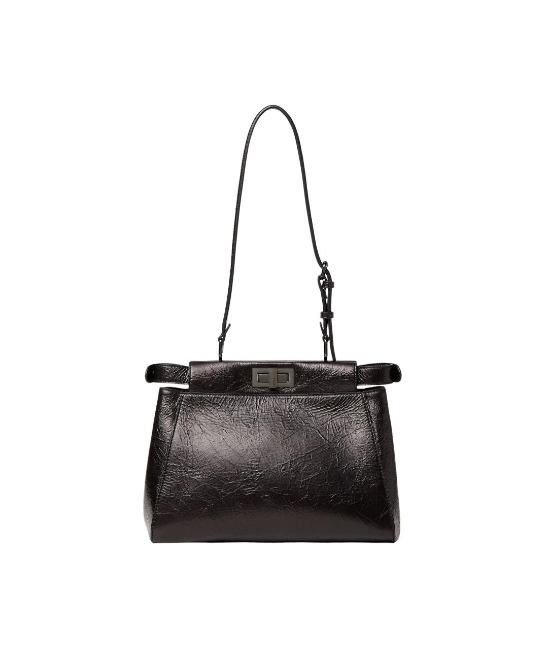 FENDI Черная кожаная сумка через плечо, фото 3