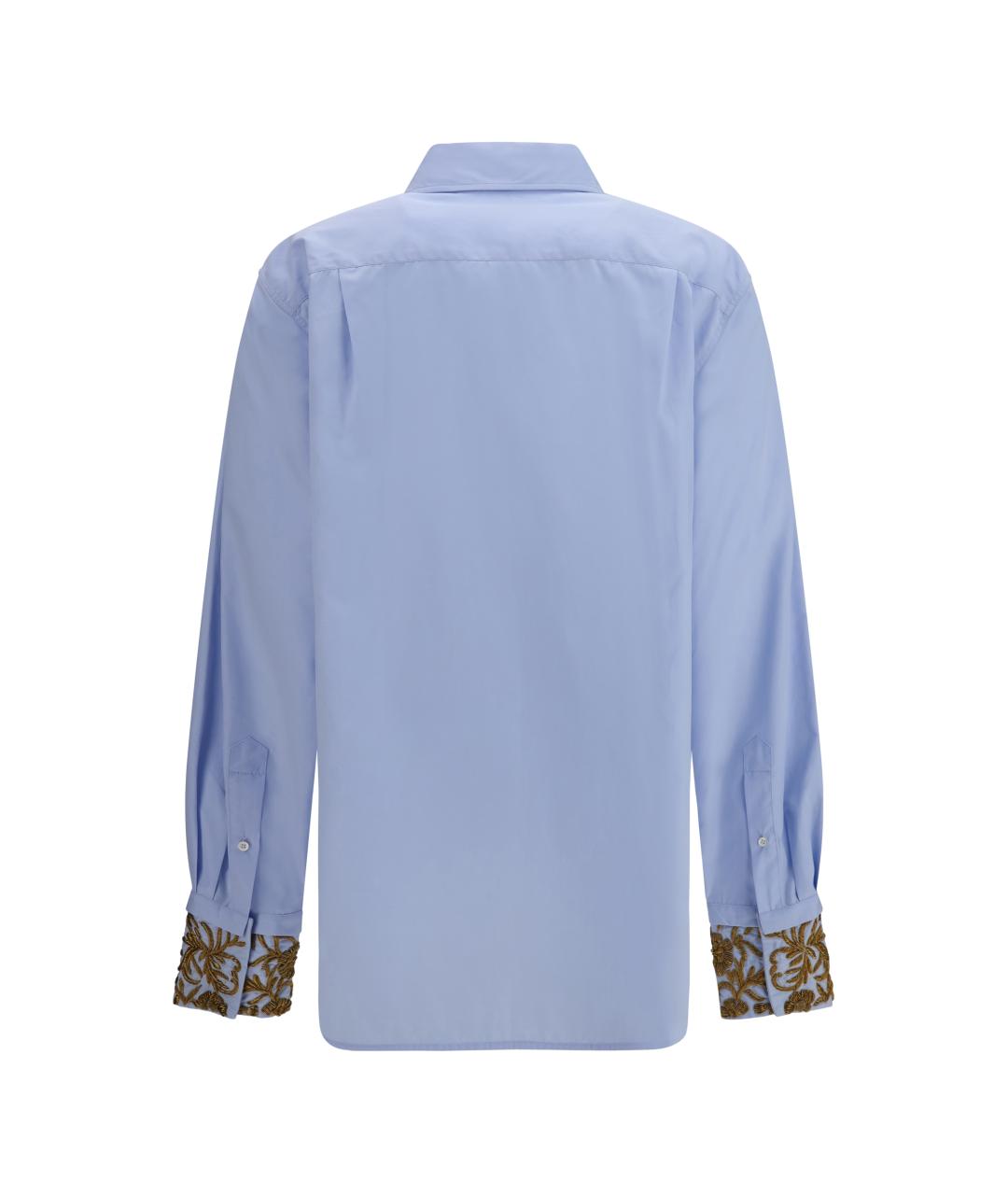 DRIES VAN NOTEN Голубая хлопковая рубашка, фото 2