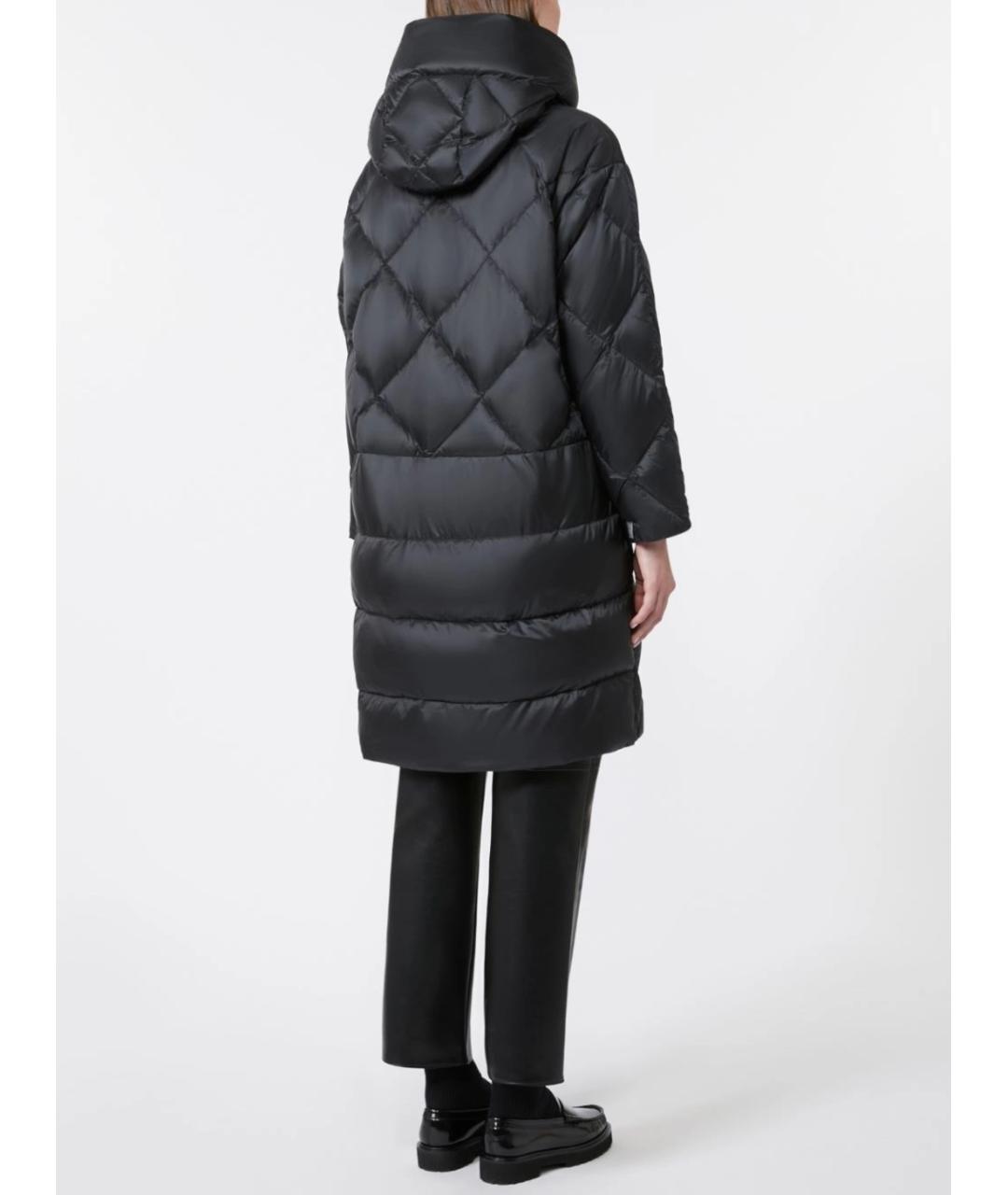 MAX MARA Черное полиамидовое пальто, фото 3
