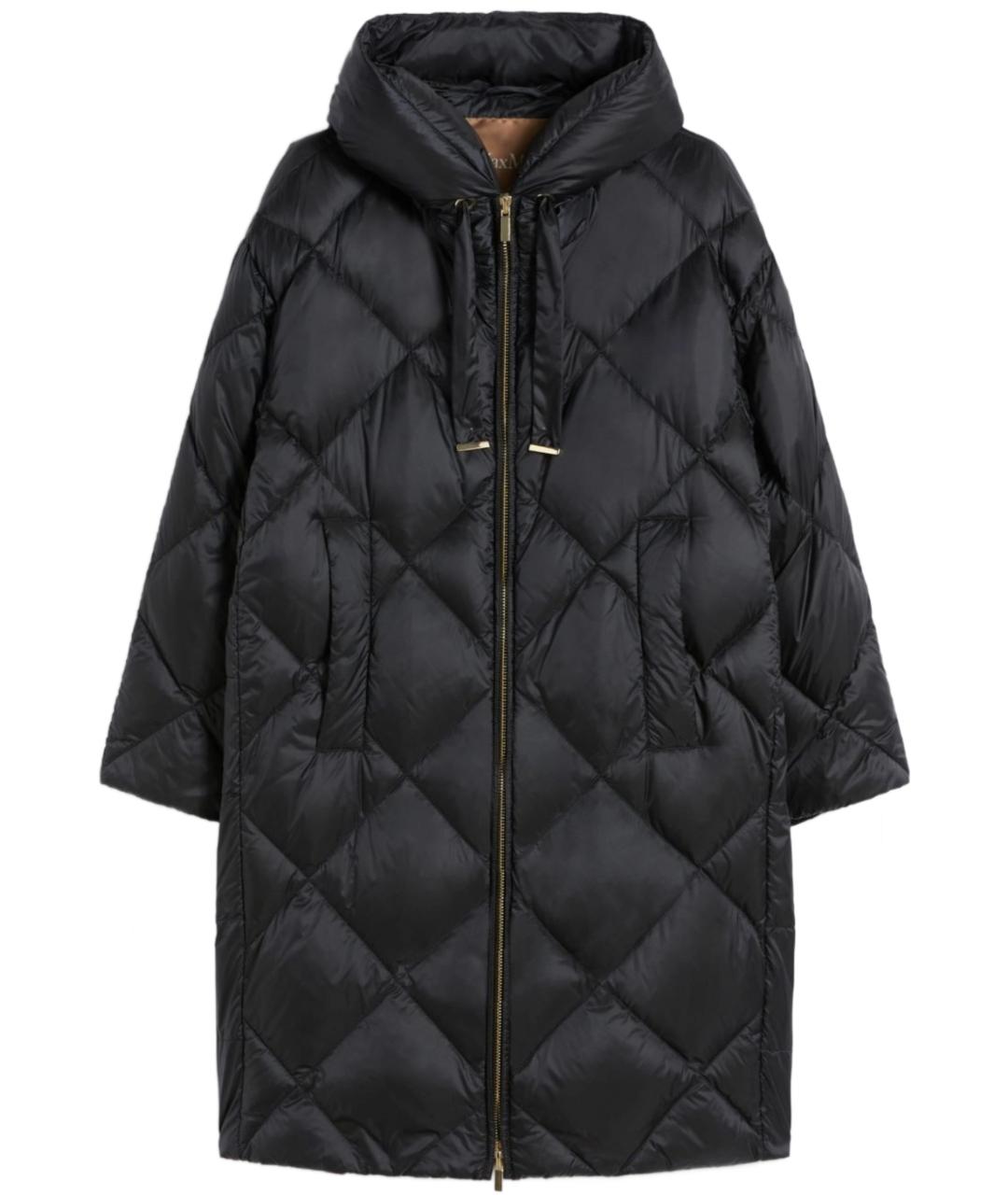 MAX MARA Черное полиамидовое пальто, фото 1