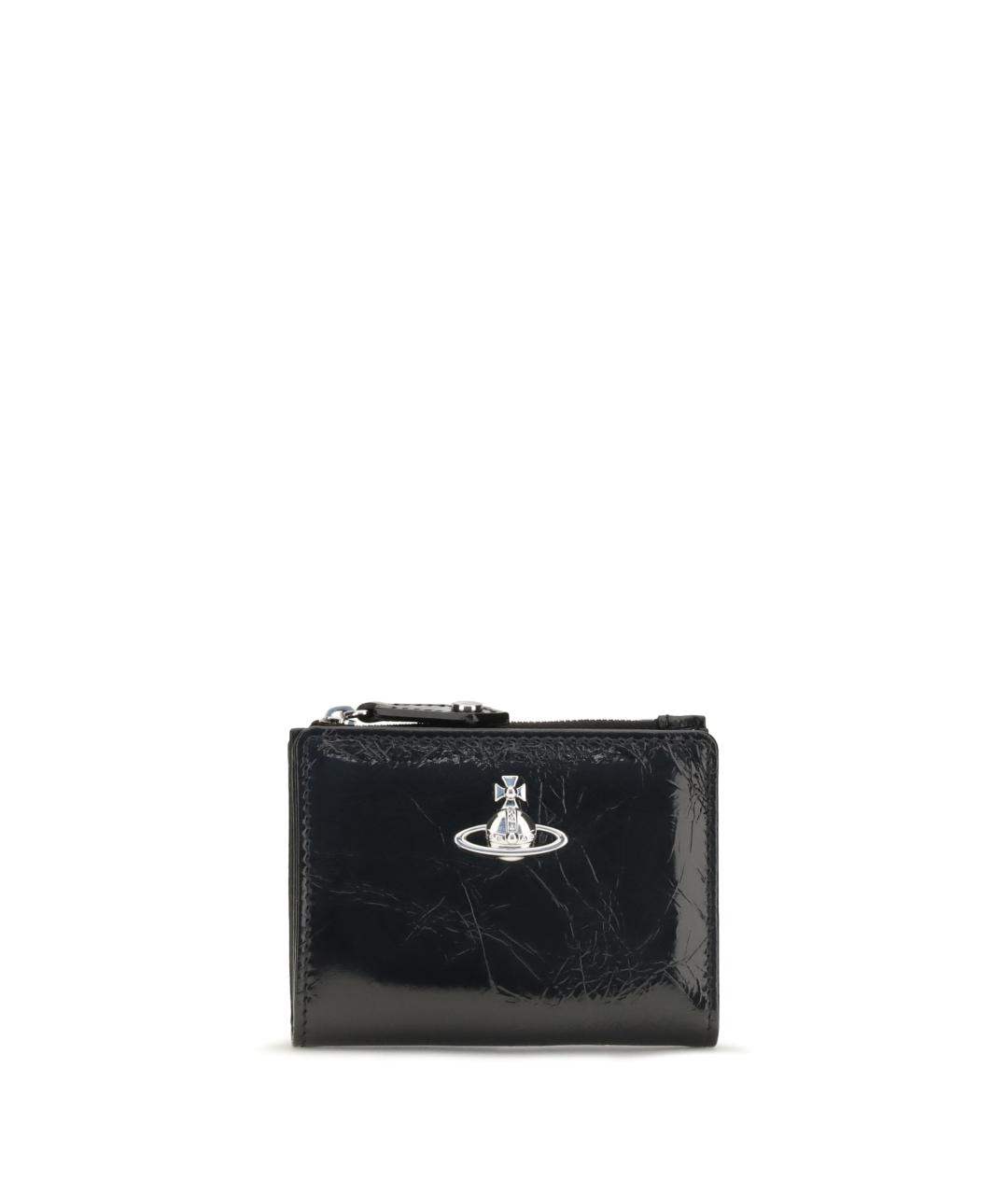 VIVIENNE WESTWOOD Черный кожаный кошелек, фото 1