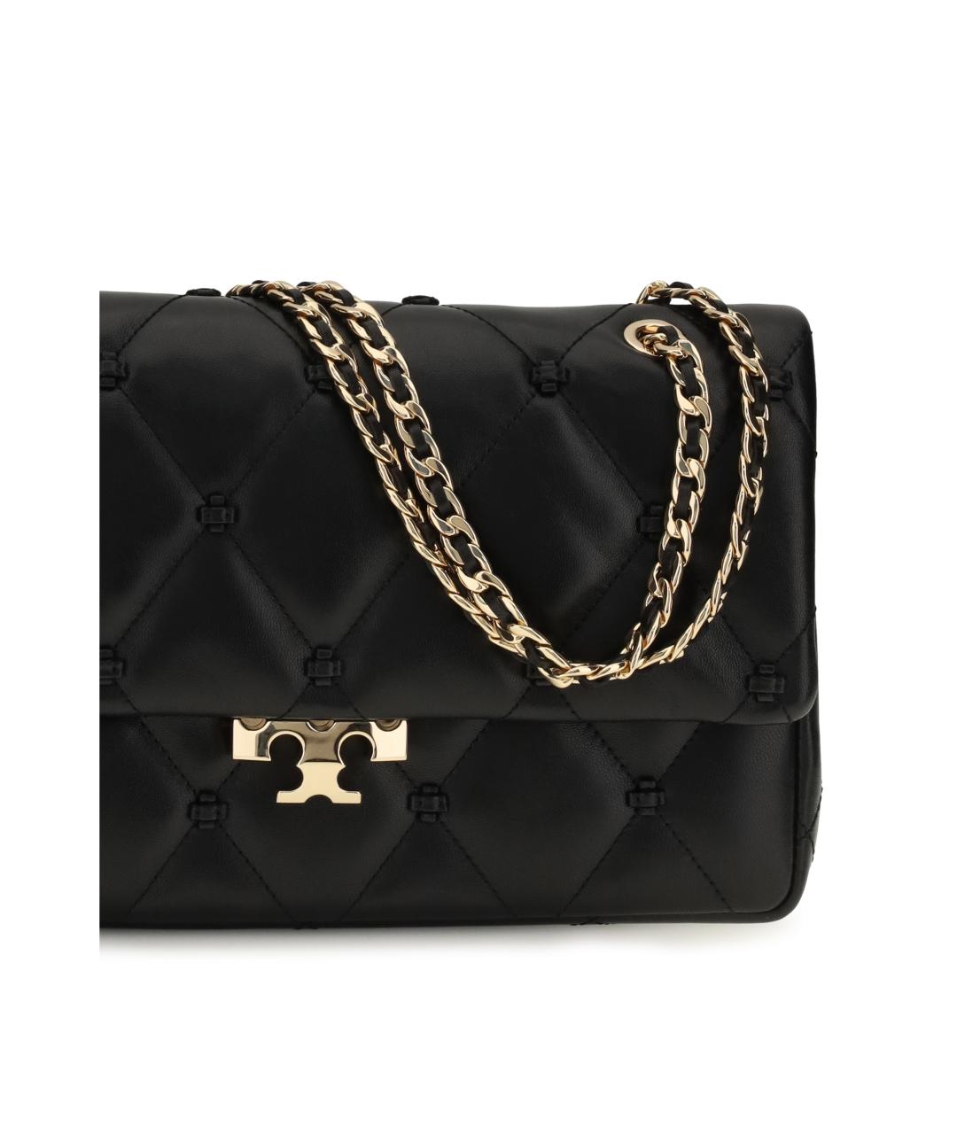 TORY BURCH Черная кожаная сумка через плечо, фото 4