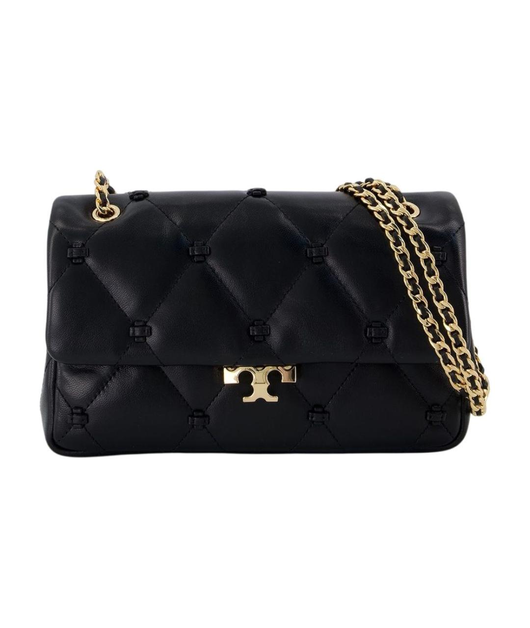 TORY BURCH Черная кожаная сумка через плечо, фото 1