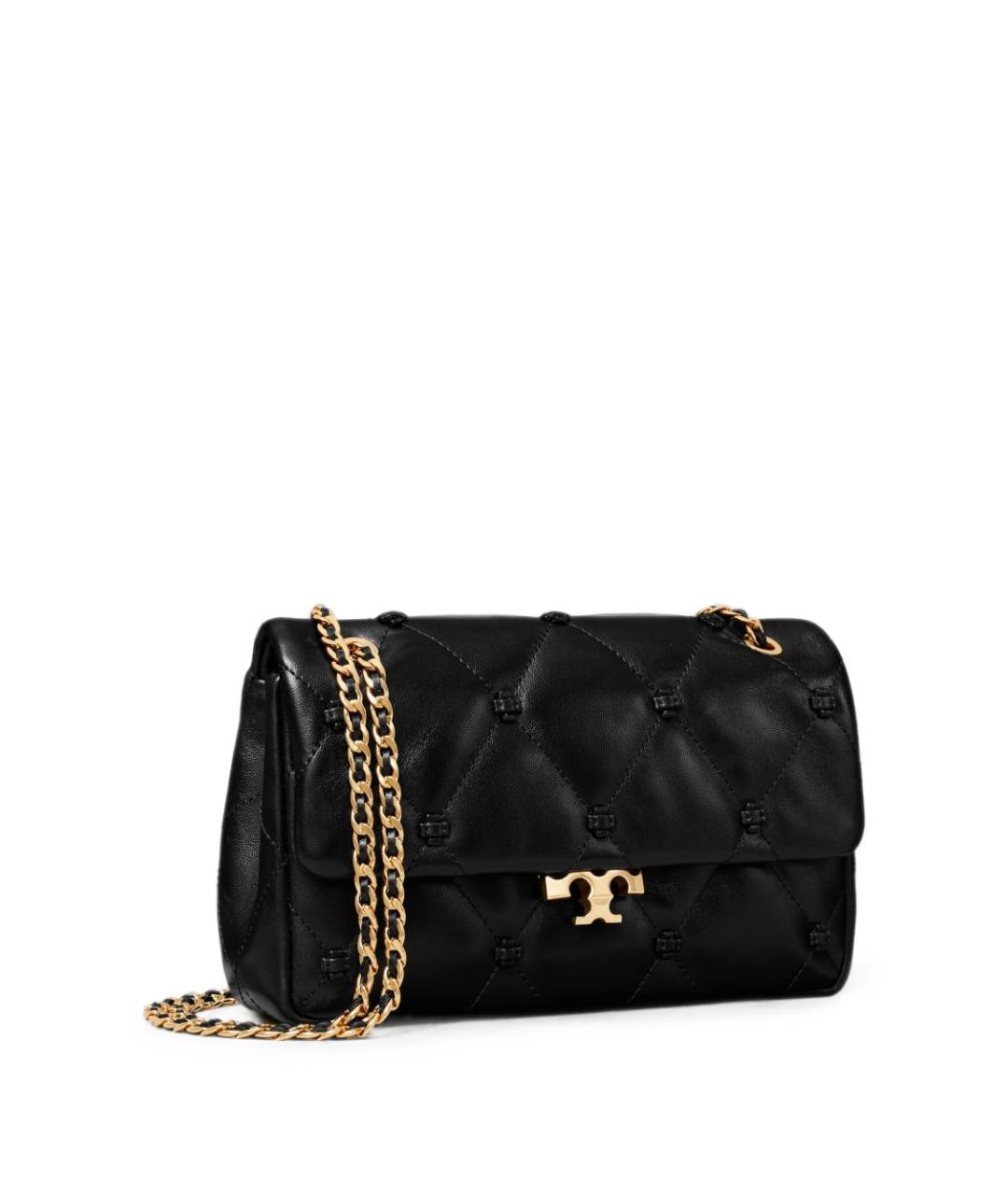 TORY BURCH Черная кожаная сумка через плечо, фото 4