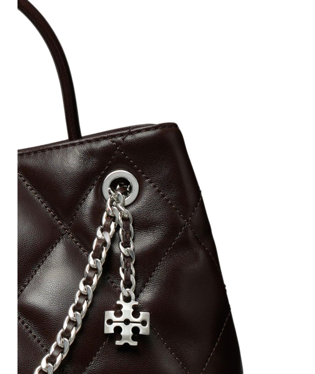 TORY BURCH Бордовая кожаная сумка через плечо, фото 3