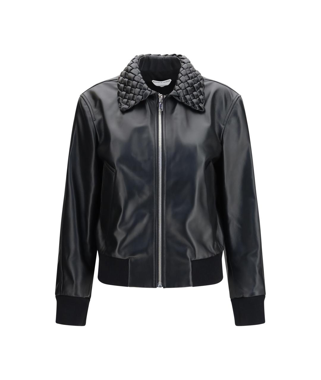 BOTTEGA VENETA Черная кожаная куртка, фото 1