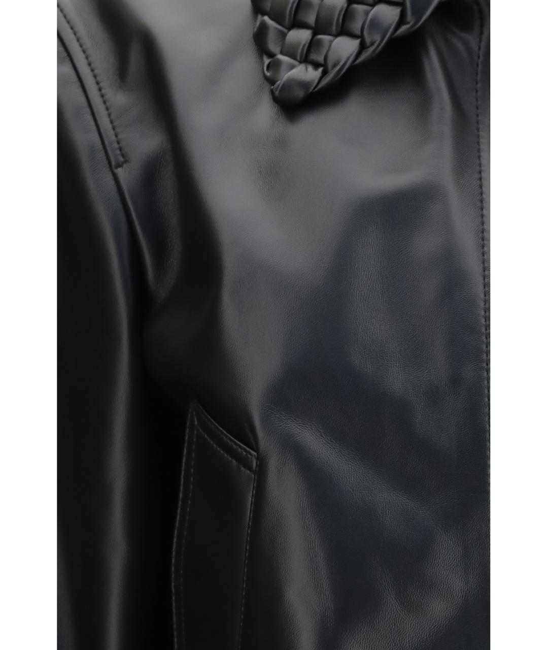 BOTTEGA VENETA Черная кожаная куртка, фото 3