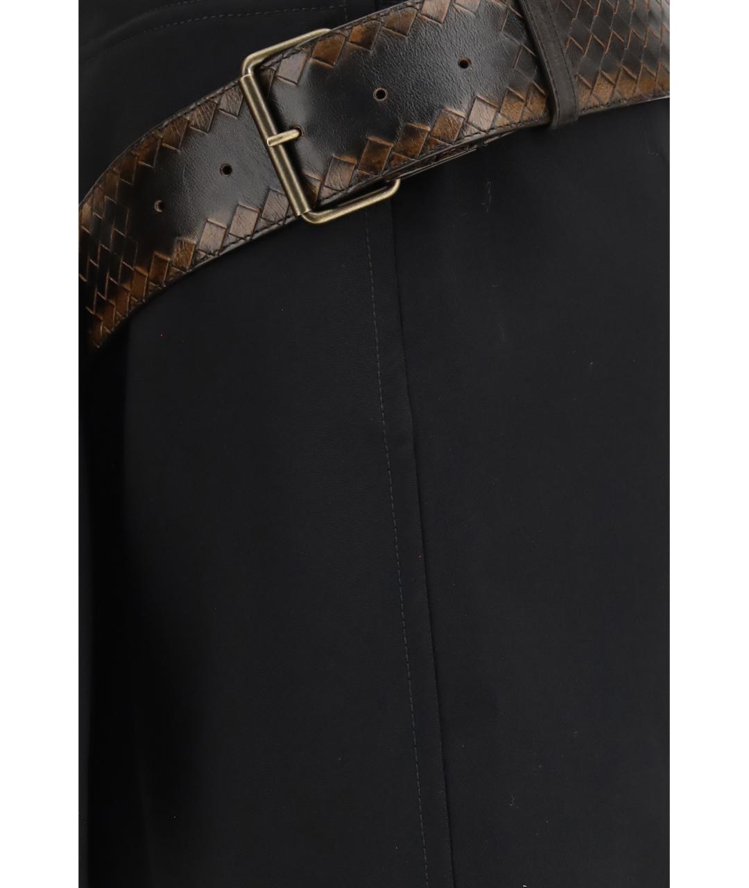 BOTTEGA VENETA Черная шерстяная юбка мини, фото 3