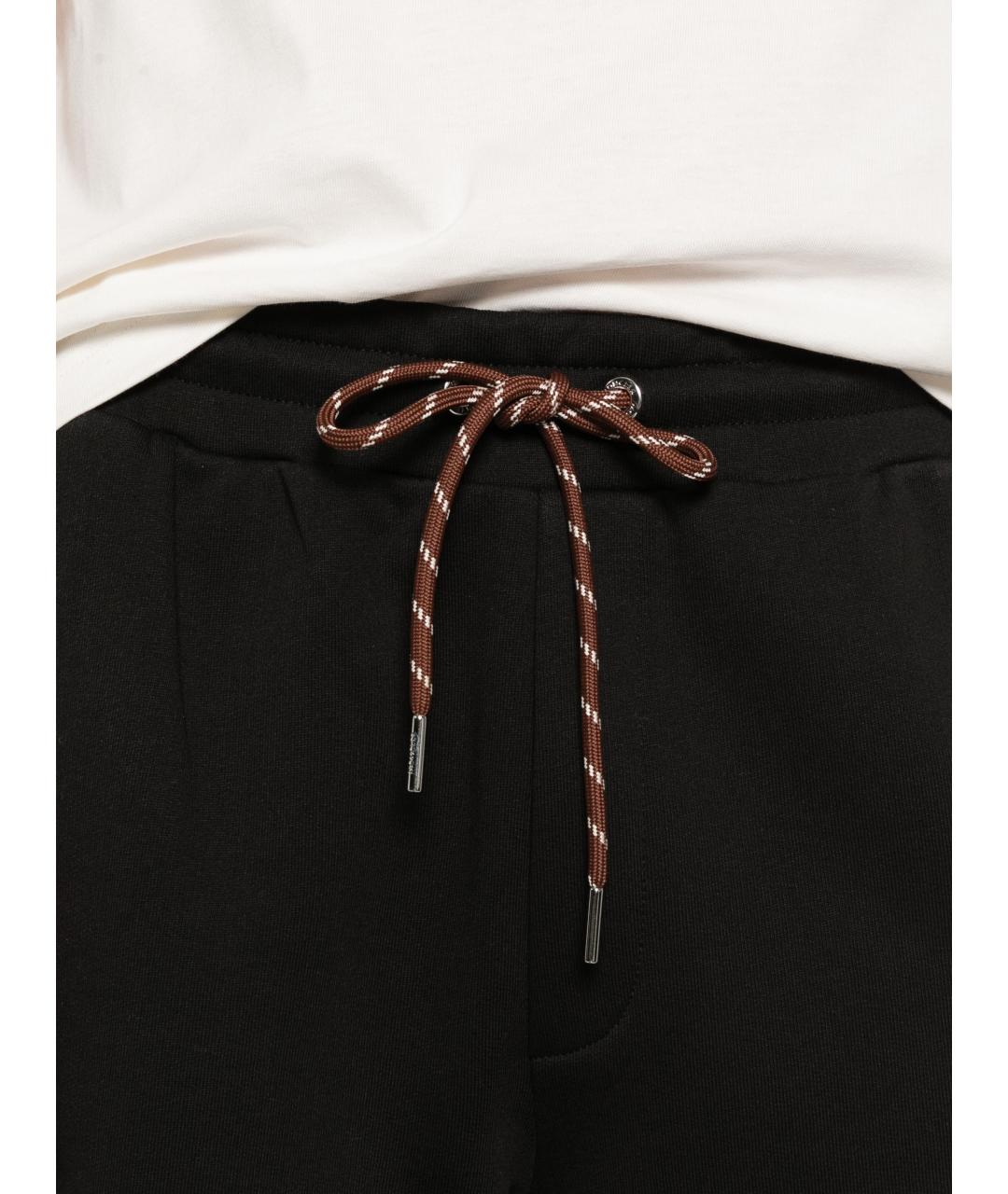 MONCLER Черные хлопковые шорты, фото 2