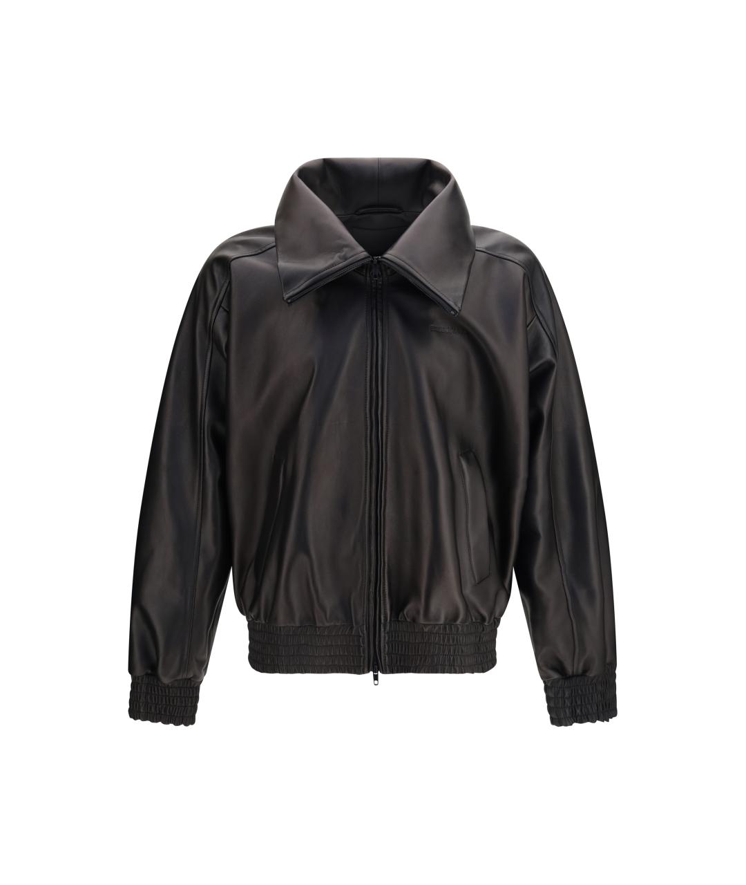 BALENCIAGA Черная кожаная куртка, фото 1
