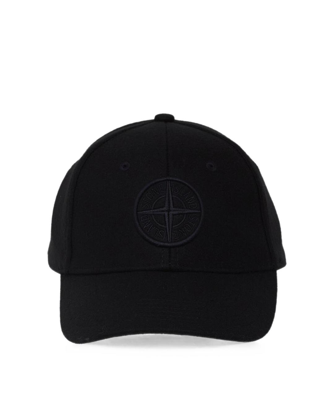 STONE ISLAND Синяя шерстяная кепка/бейсболка, фото 1