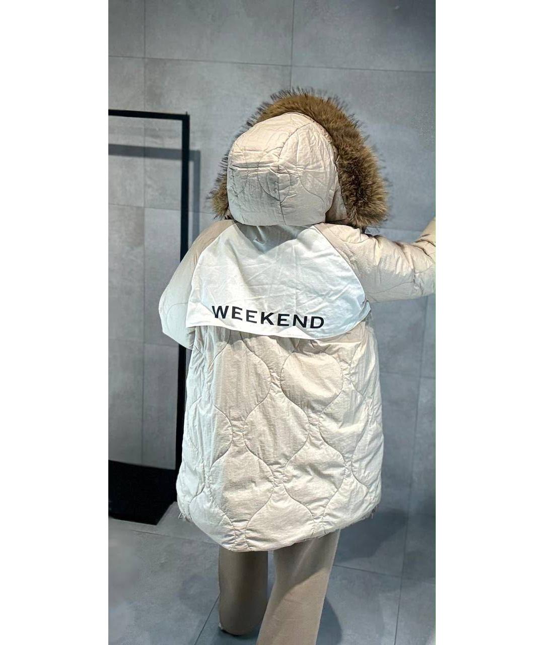 WEEKEND MAX MARA Бежевый пуховик, фото 7