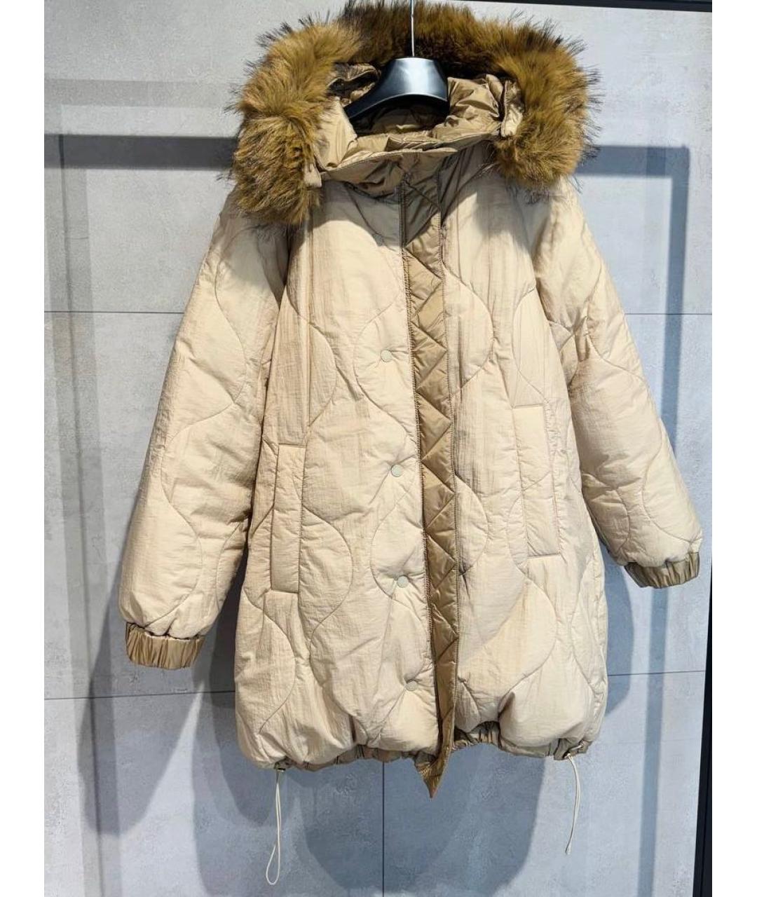 WEEKEND MAX MARA Бежевый пуховик, фото 5