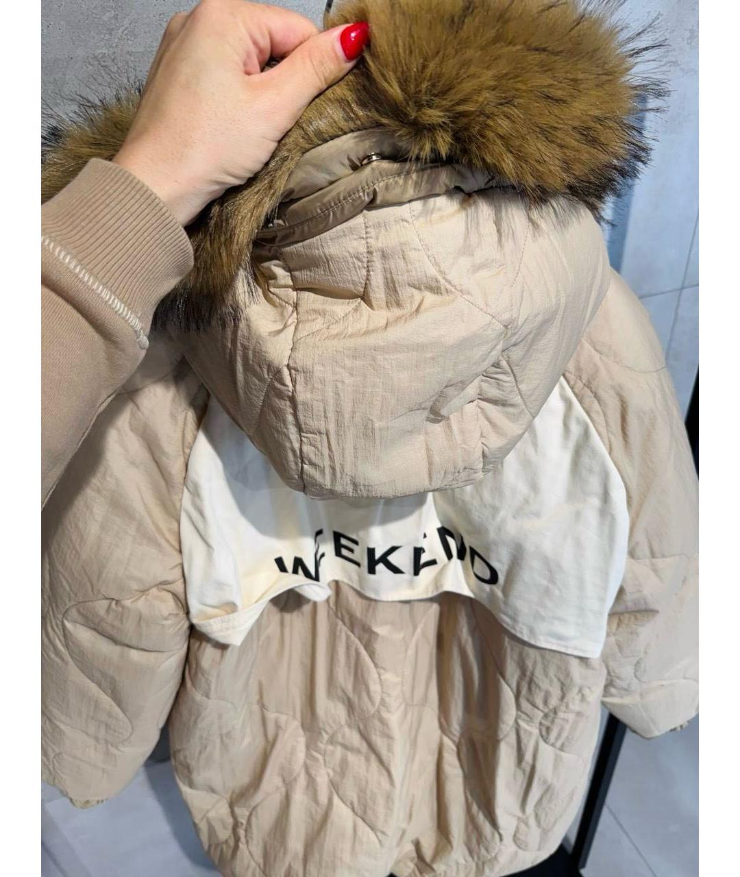 WEEKEND MAX MARA Бежевый пуховик, фото 6