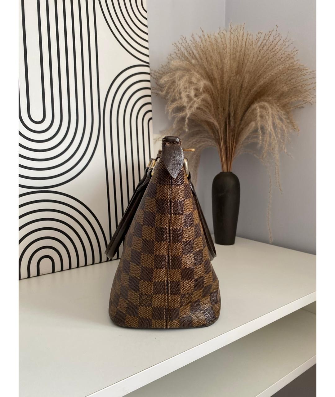 LOUIS VUITTON Коричневая сумка с короткими ручками из канвы, фото 2