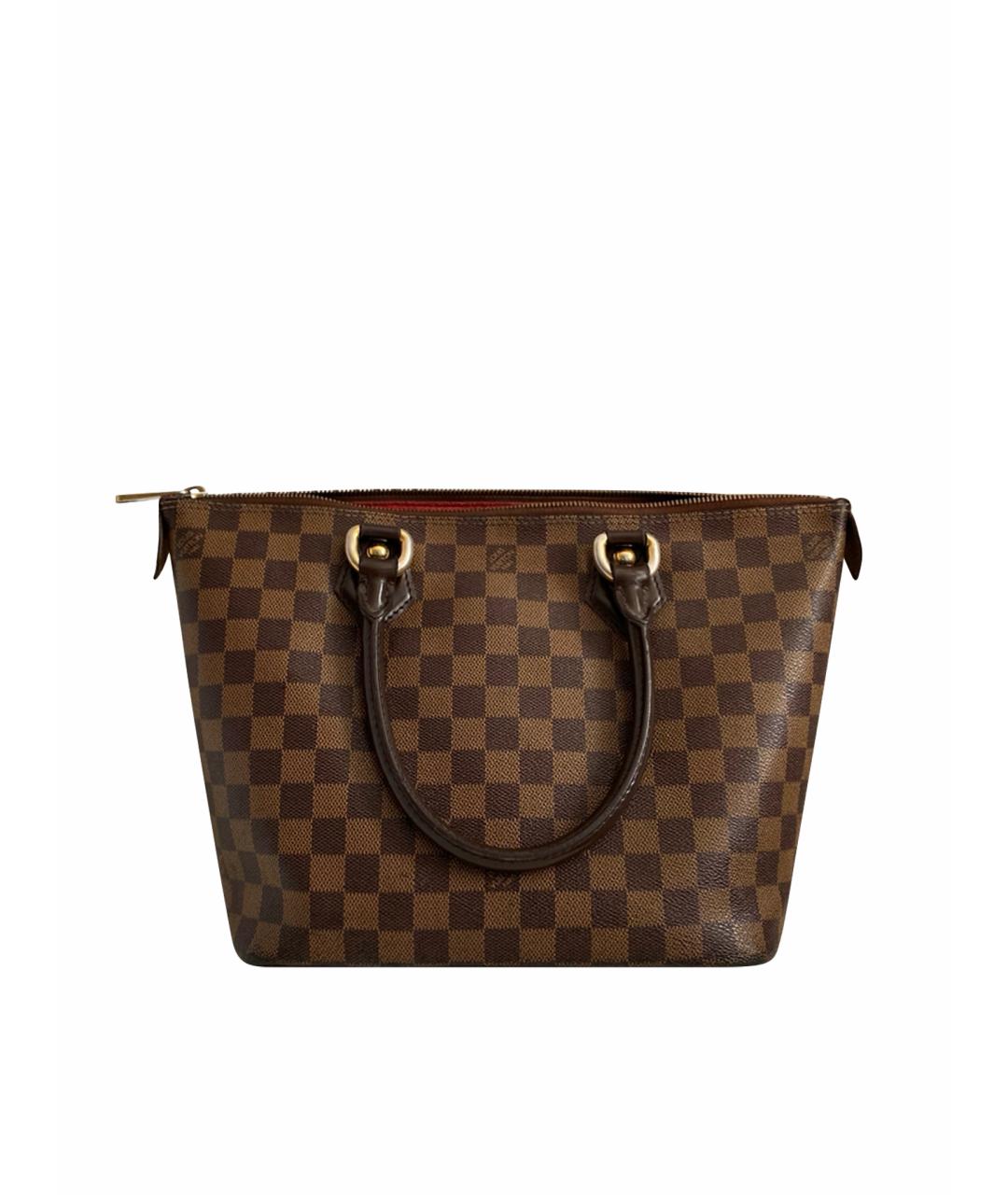 LOUIS VUITTON Коричневая сумка с короткими ручками из канвы, фото 1