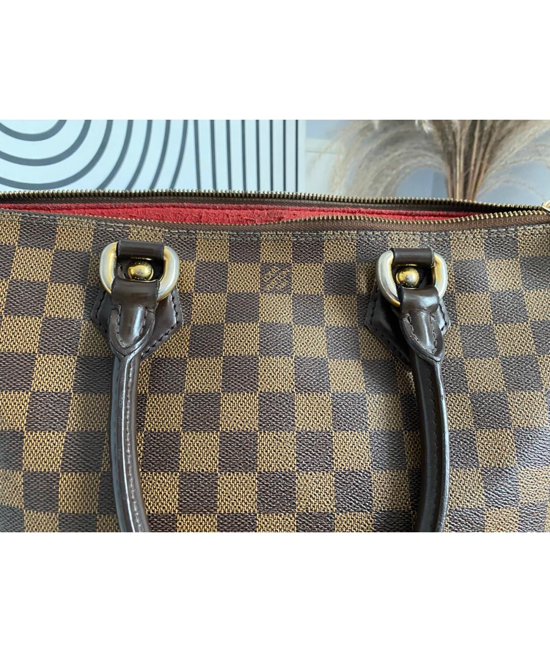 LOUIS VUITTON Коричневая сумка с короткими ручками из канвы, фото 4
