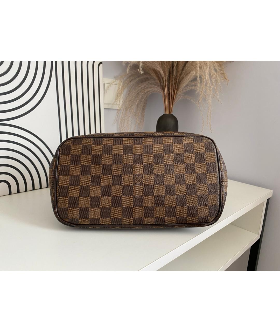 LOUIS VUITTON Коричневая сумка с короткими ручками из канвы, фото 3