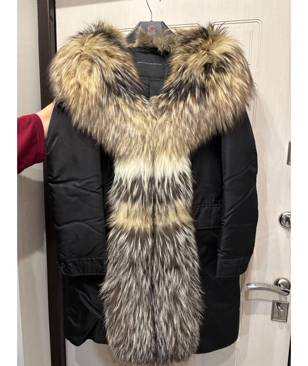 ERMANNO SCERVINO Черная меховая парка, фото 7