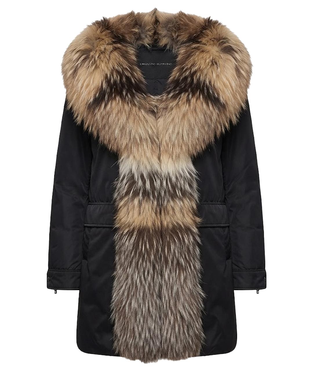 ERMANNO SCERVINO Черная меховая парка, фото 1