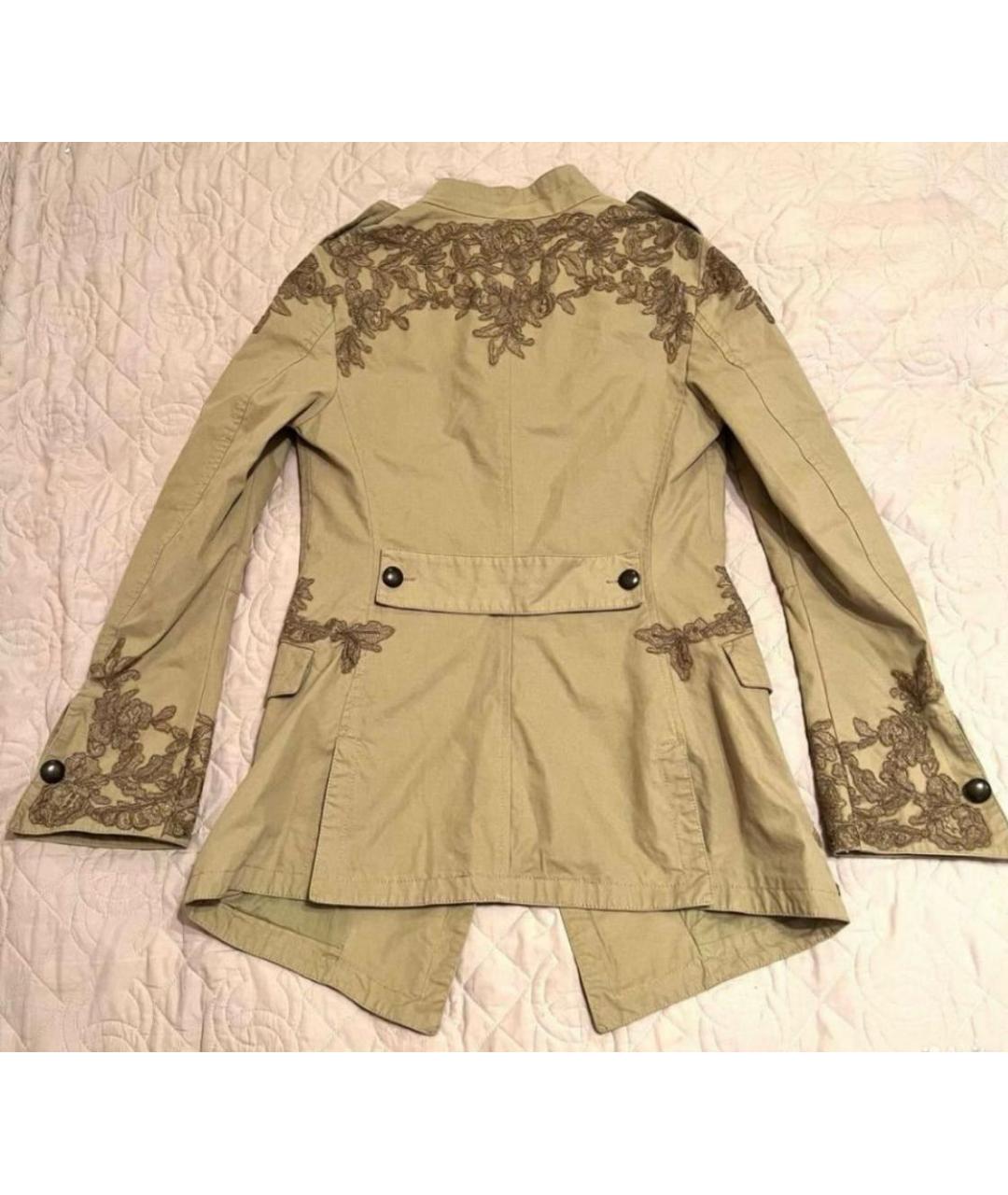 ERMANNO SCERVINO Бежевая хлопковая парка, фото 2