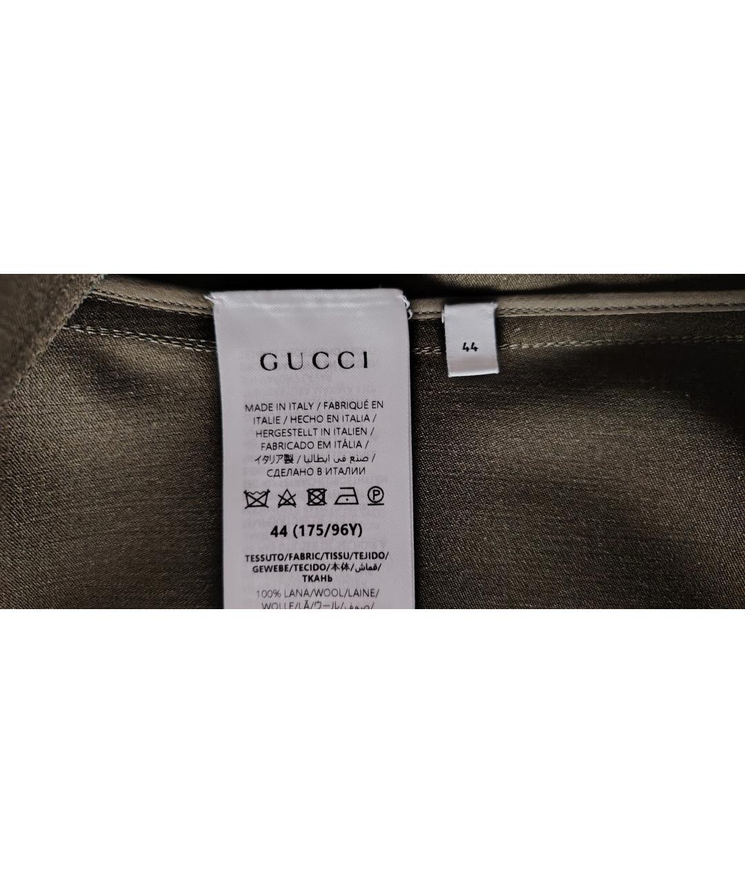 GUCCI Зеленое шерстяное платье, фото 7