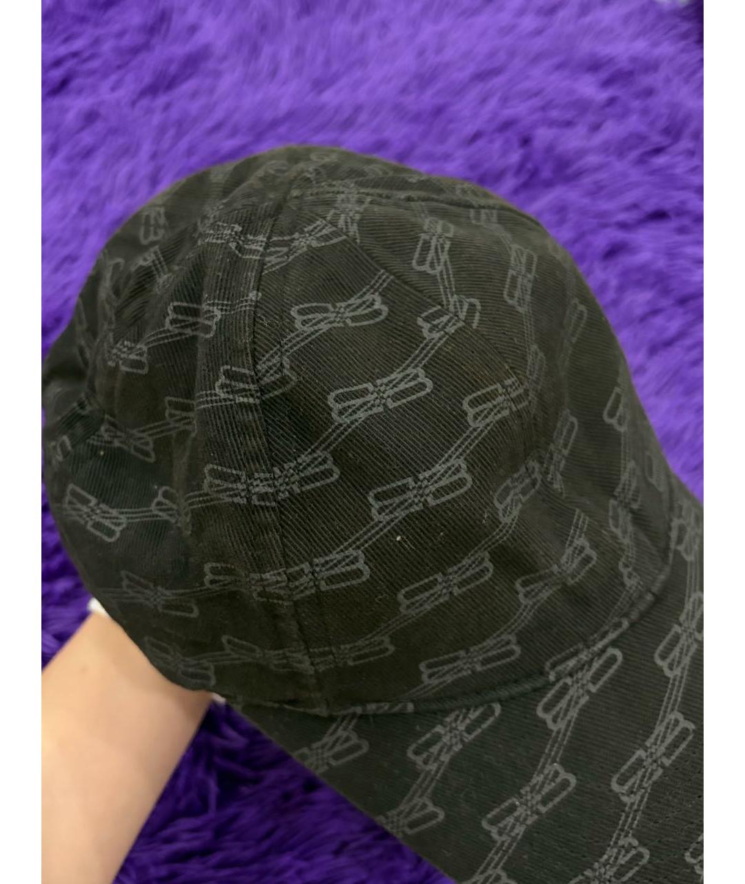BALENCIAGA Черная хлопковая кепка, фото 4