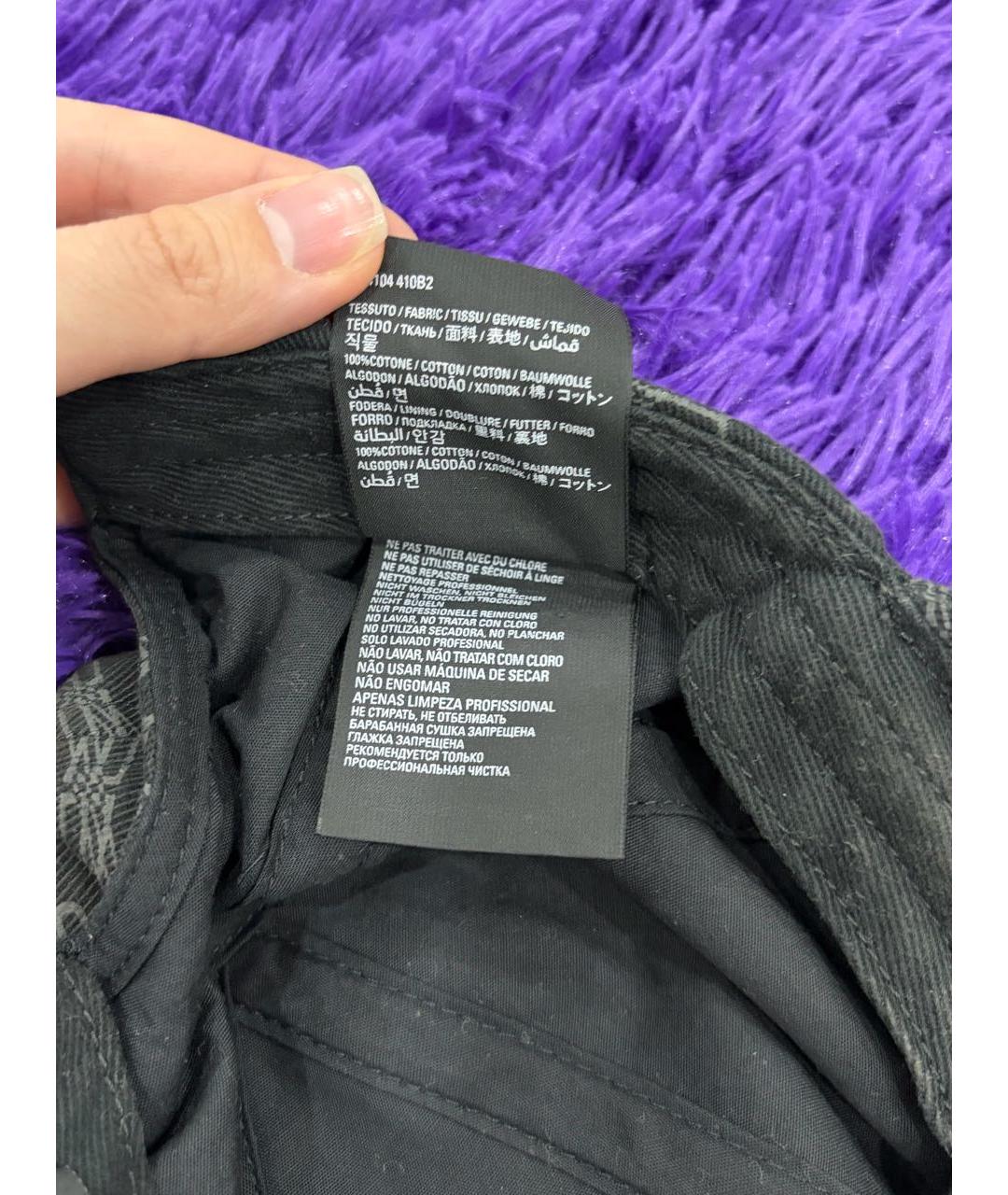 BALENCIAGA Черная хлопковая кепка, фото 8