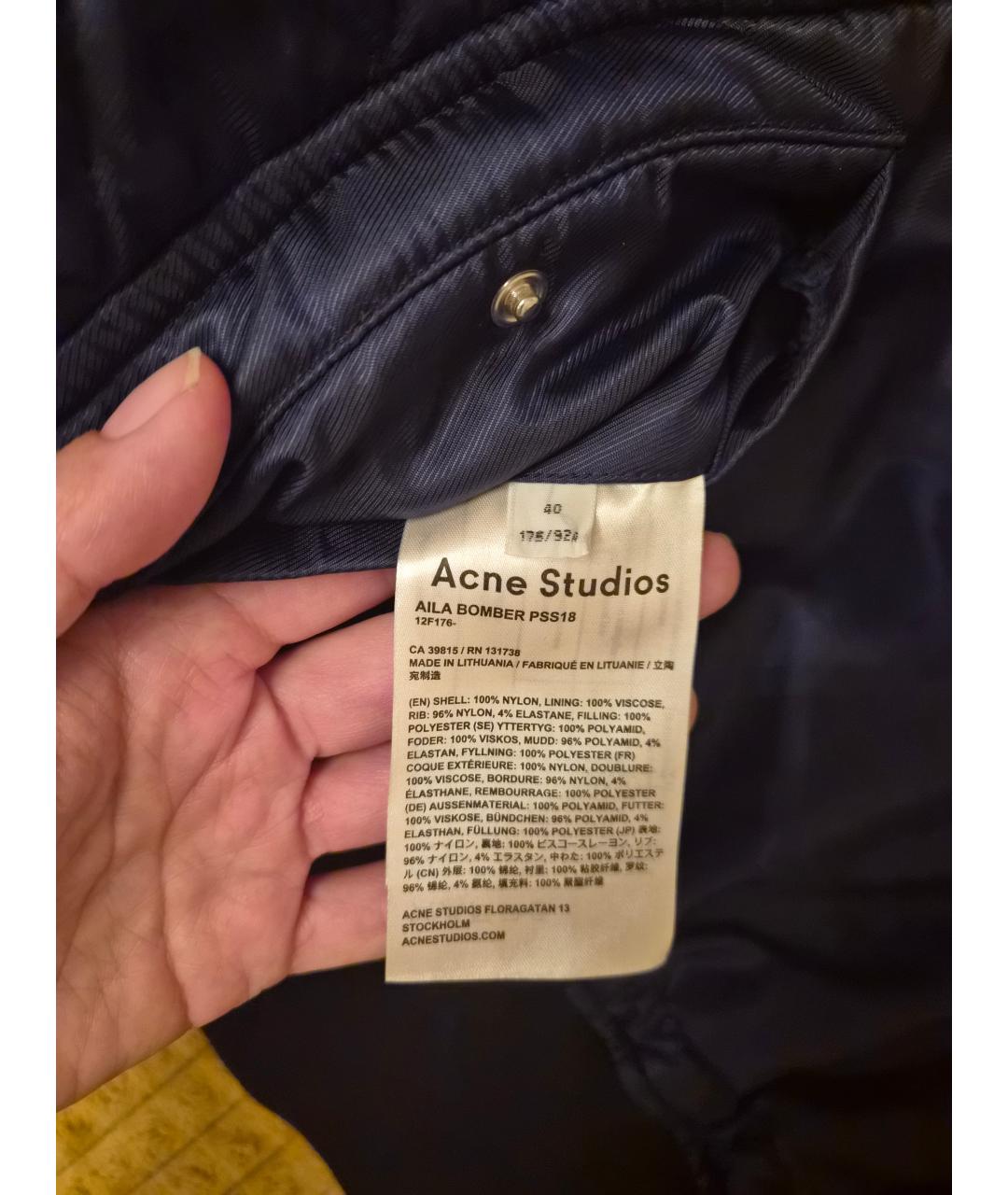 ACNE STUDIOS Черная полиэстеровая куртка, фото 4