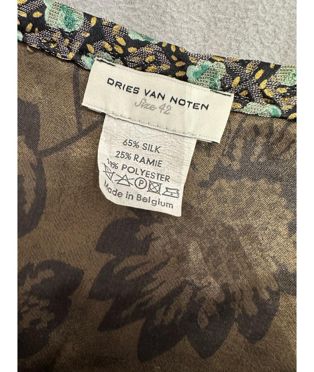 DRIES VAN NOTEN Мульти шелковая юбка мини, фото 3