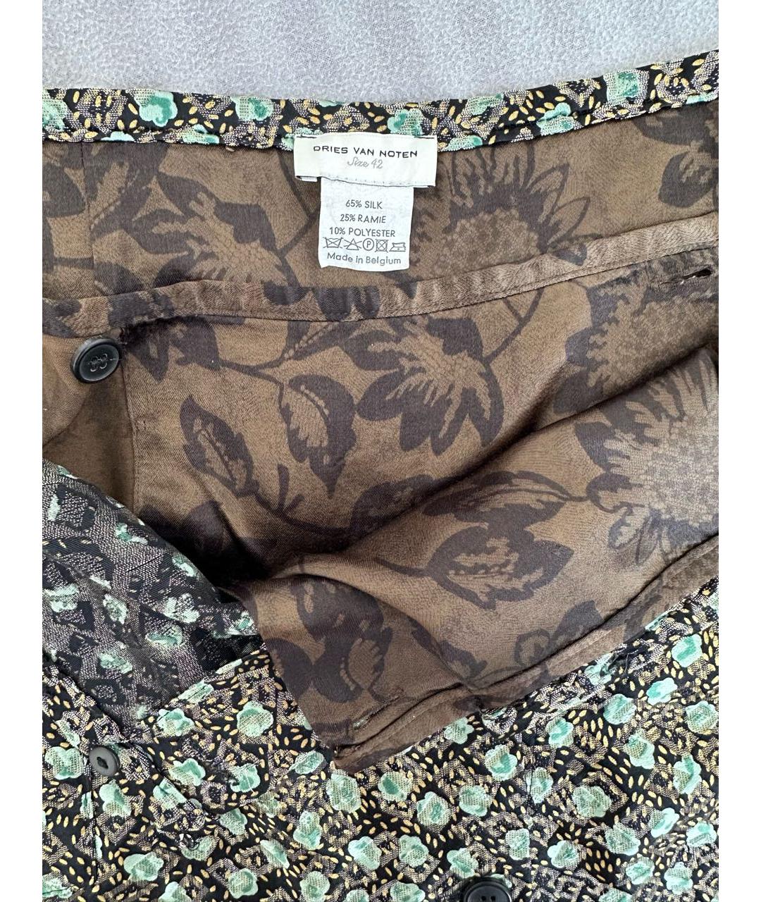DRIES VAN NOTEN Мульти шелковая юбка мини, фото 6