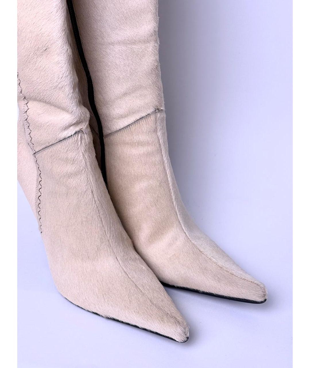 CASADEI Бежевые сапоги из экзотической кожи, фото 2