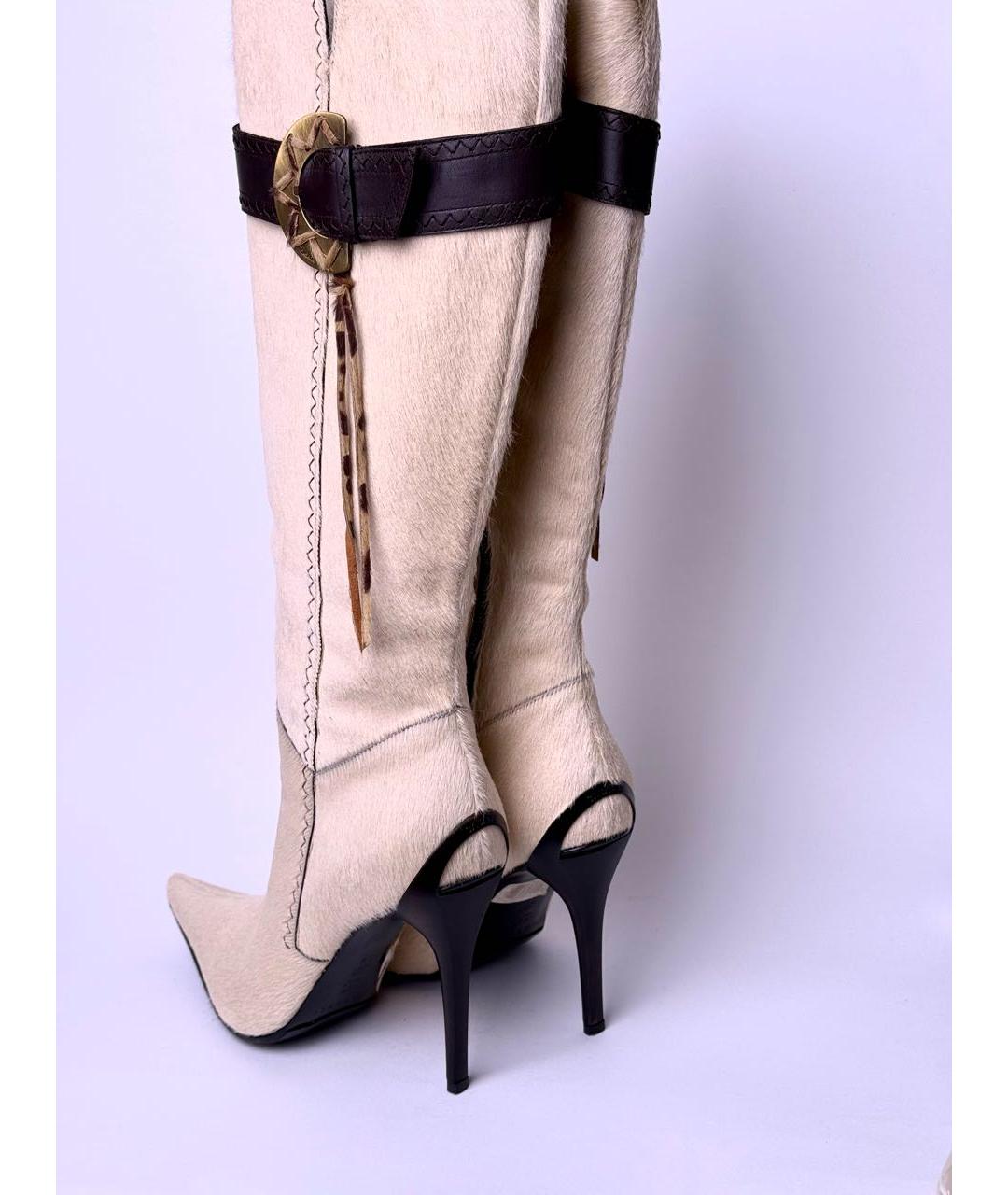 CASADEI Бежевые сапоги из экзотической кожи, фото 4