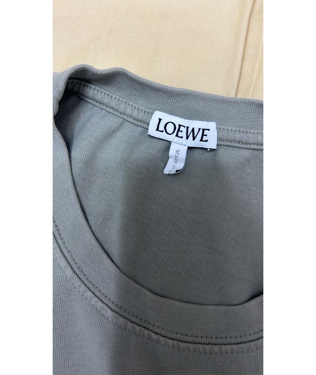 LOEWE Хаки футболка, фото 3