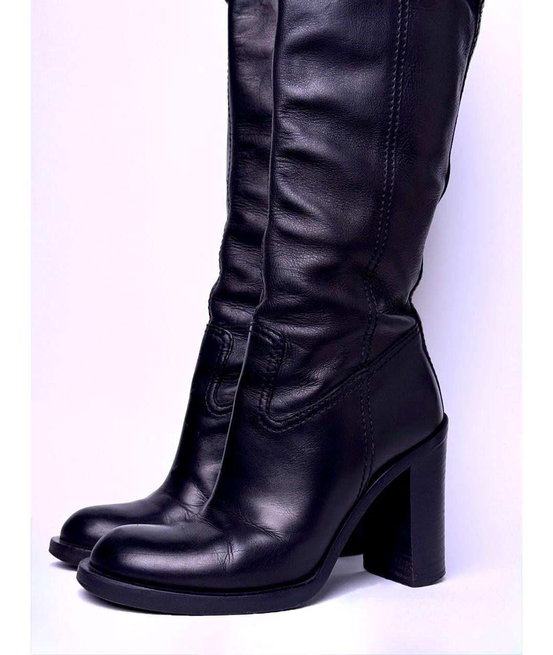 GUCCI Черные кожаные сапоги, фото 3