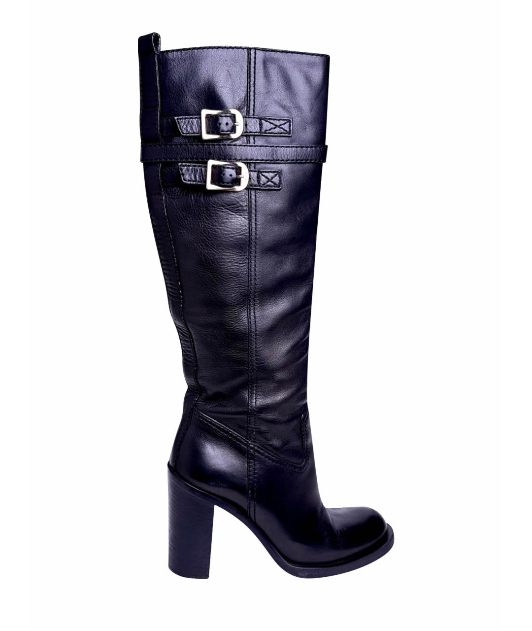 GUCCI Черные кожаные сапоги, фото 5