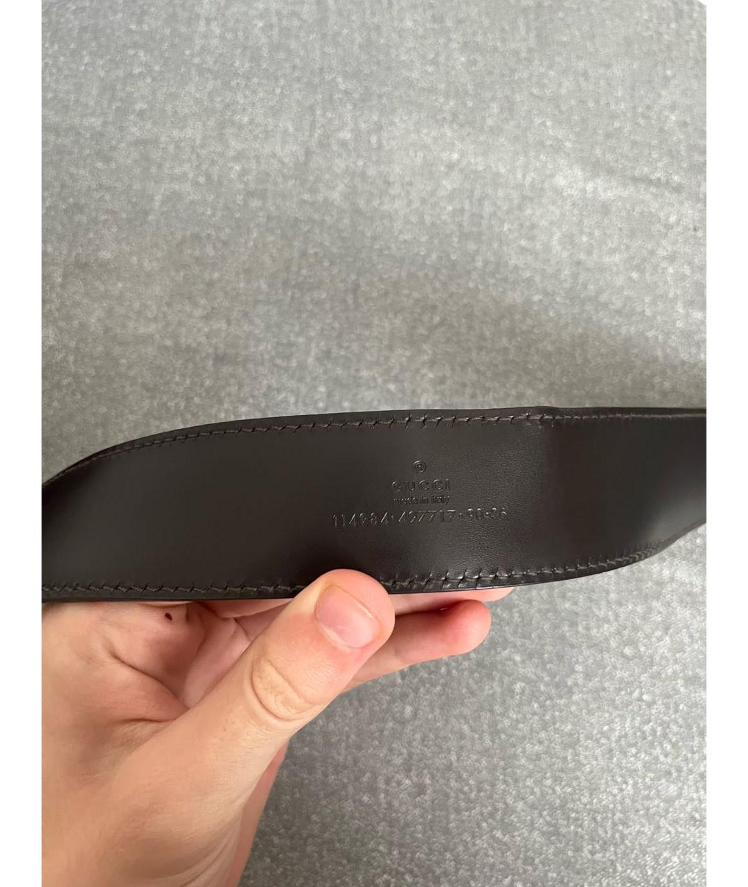 GUCCI Коричневый кожаный ремень, фото 2