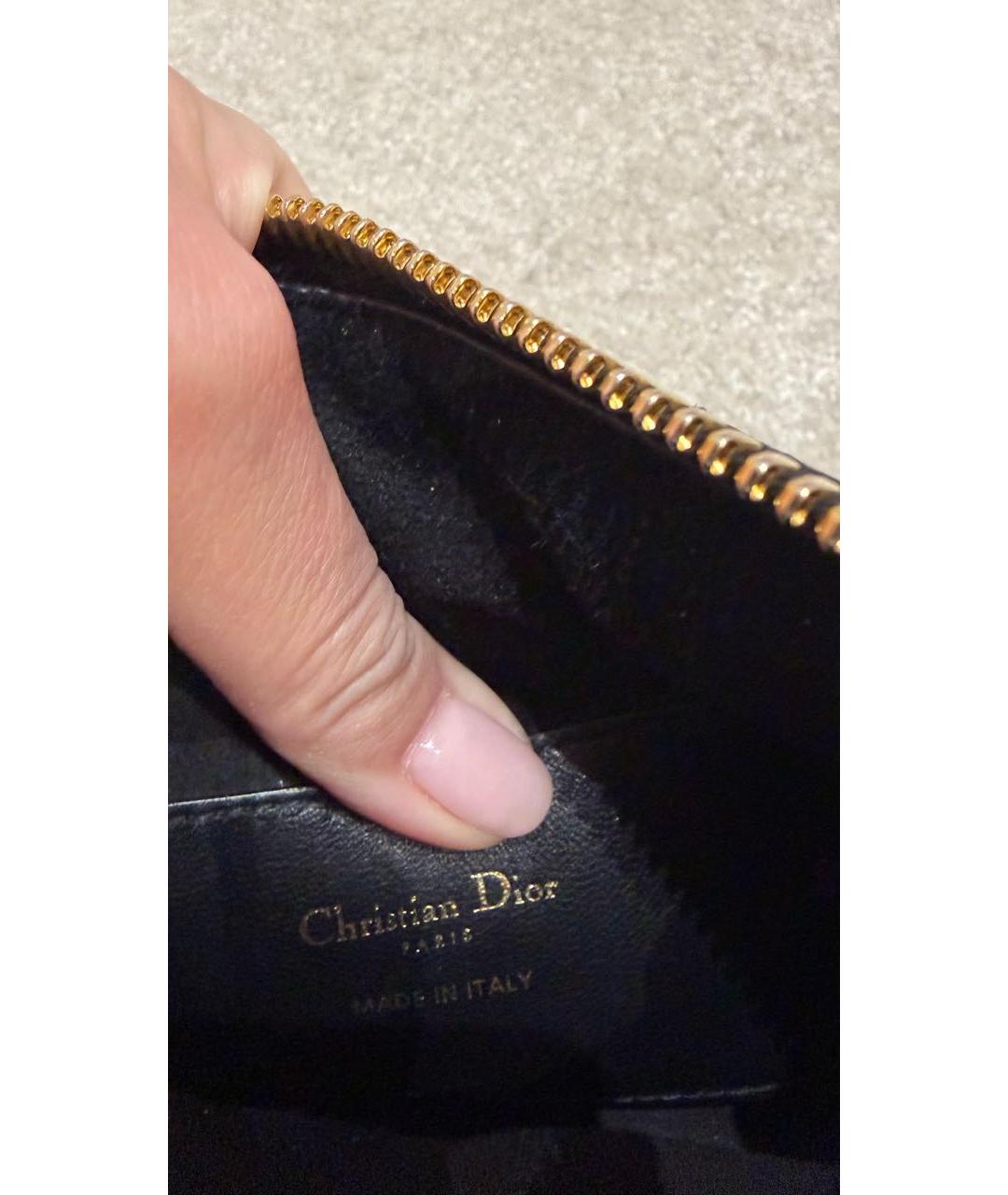 CHRISTIAN DIOR Черная кожаная сумка с короткими ручками, фото 4
