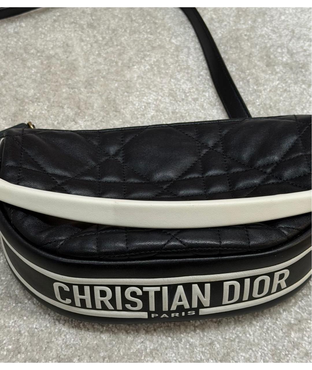 CHRISTIAN DIOR Черная кожаная сумка с короткими ручками, фото 5