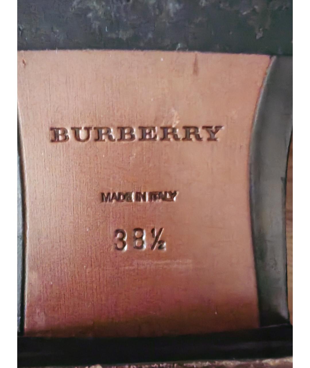 BURBERRY Бордовые брогги и оксфорды из лакированной кожи, фото 6