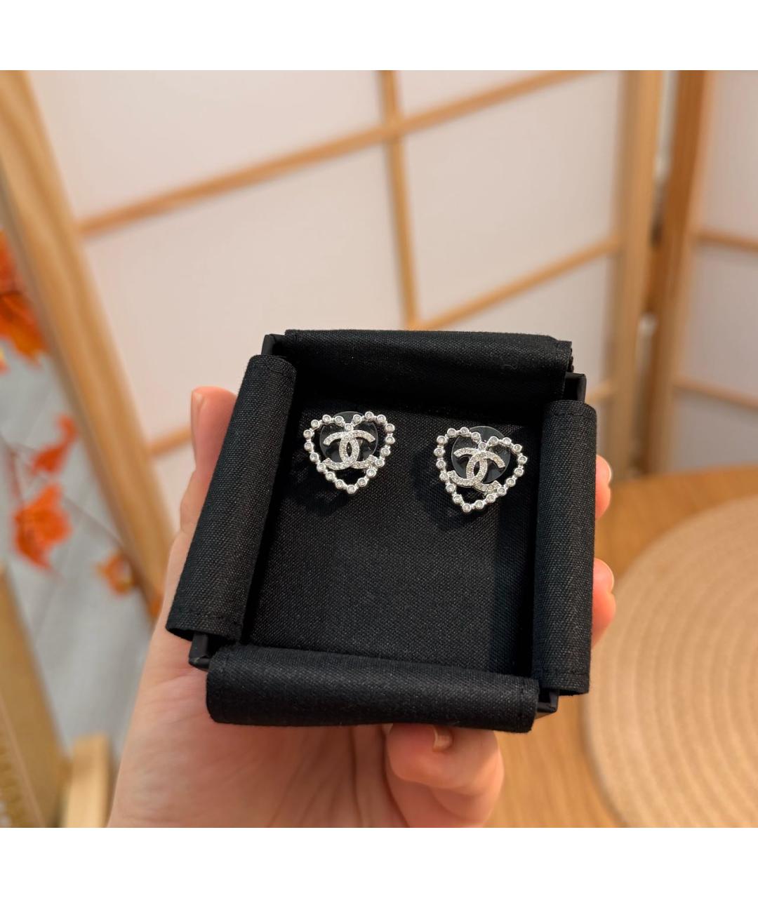 CHANEL Серебряные металлические серьги, фото 3