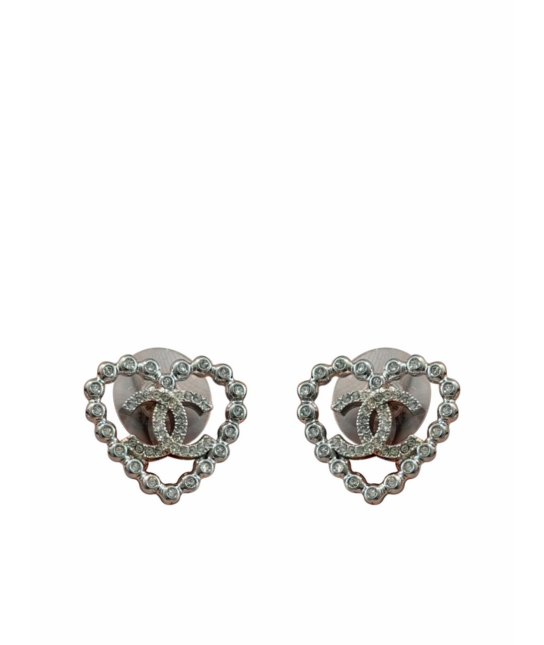 CHANEL Серебряные металлические серьги, фото 1