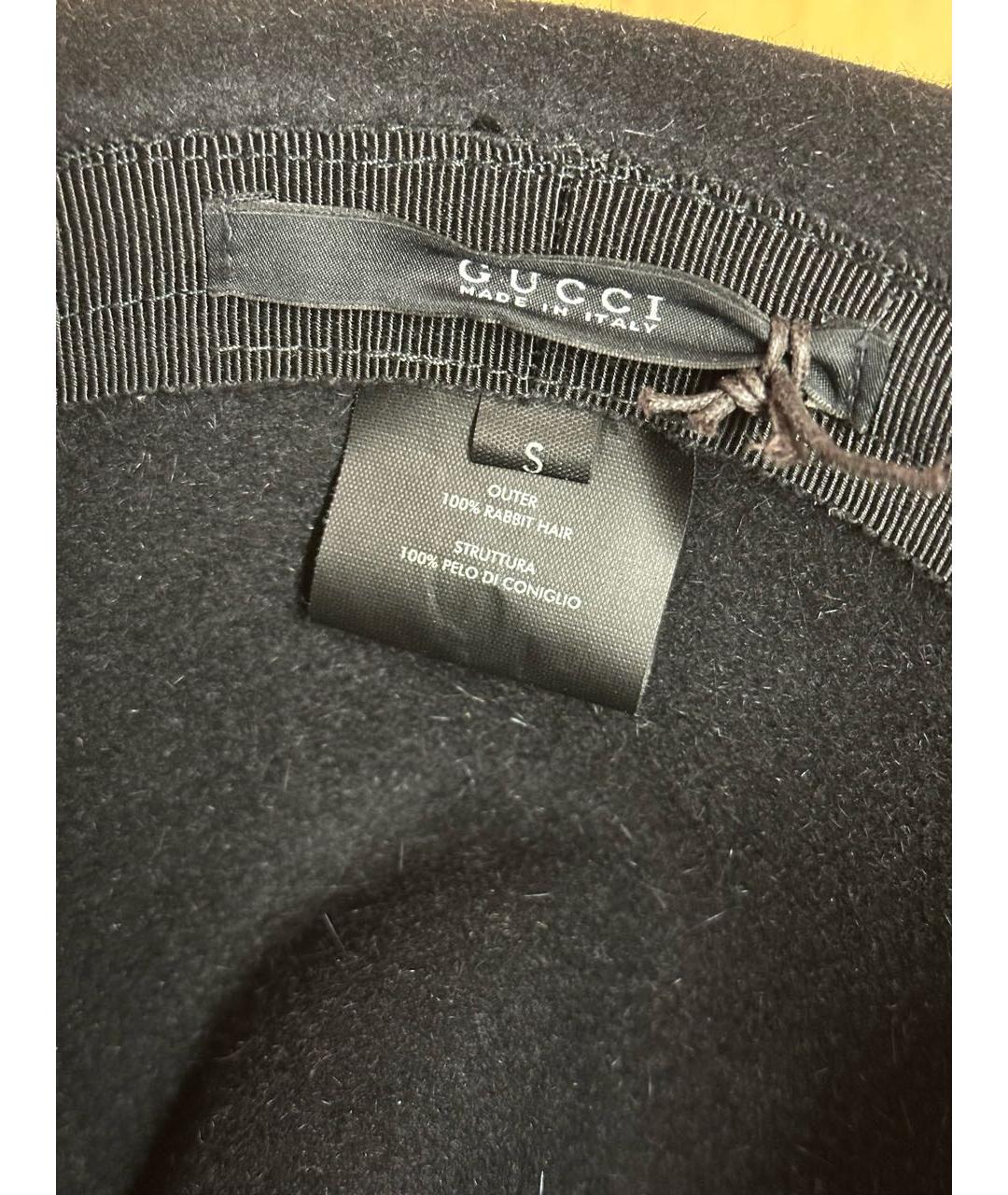 GUCCI Черная шляпа, фото 3
