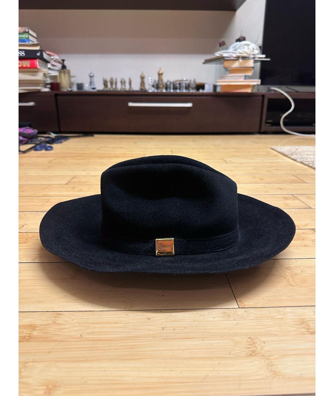 GUCCI Черная шляпа, фото 4