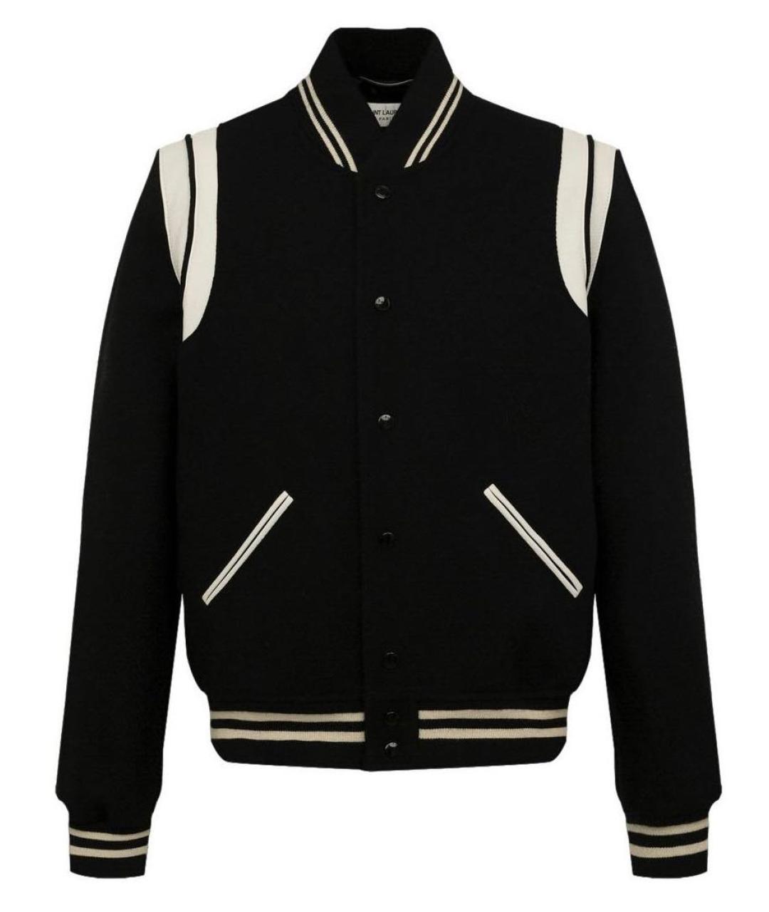 SAINT LAURENT Черная шерстяная куртка, фото 1